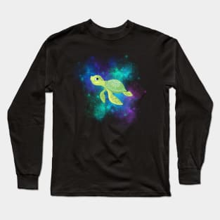 Galaxy Space Sea Turtle Long Sleeve T-Shirt